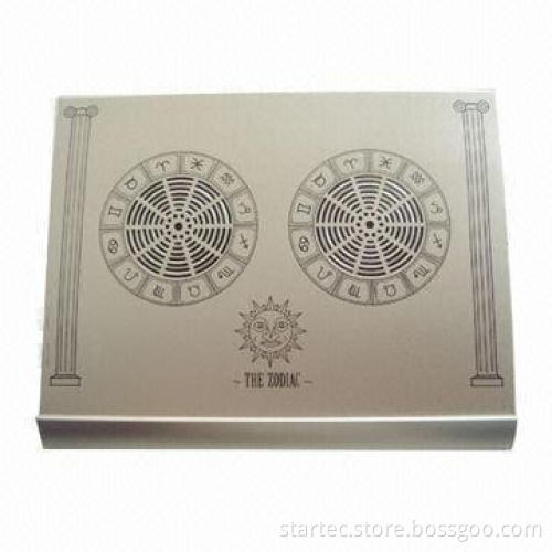 Laptop Fan, Notebook Cooling Pad, Made of Aluminum Alloy
